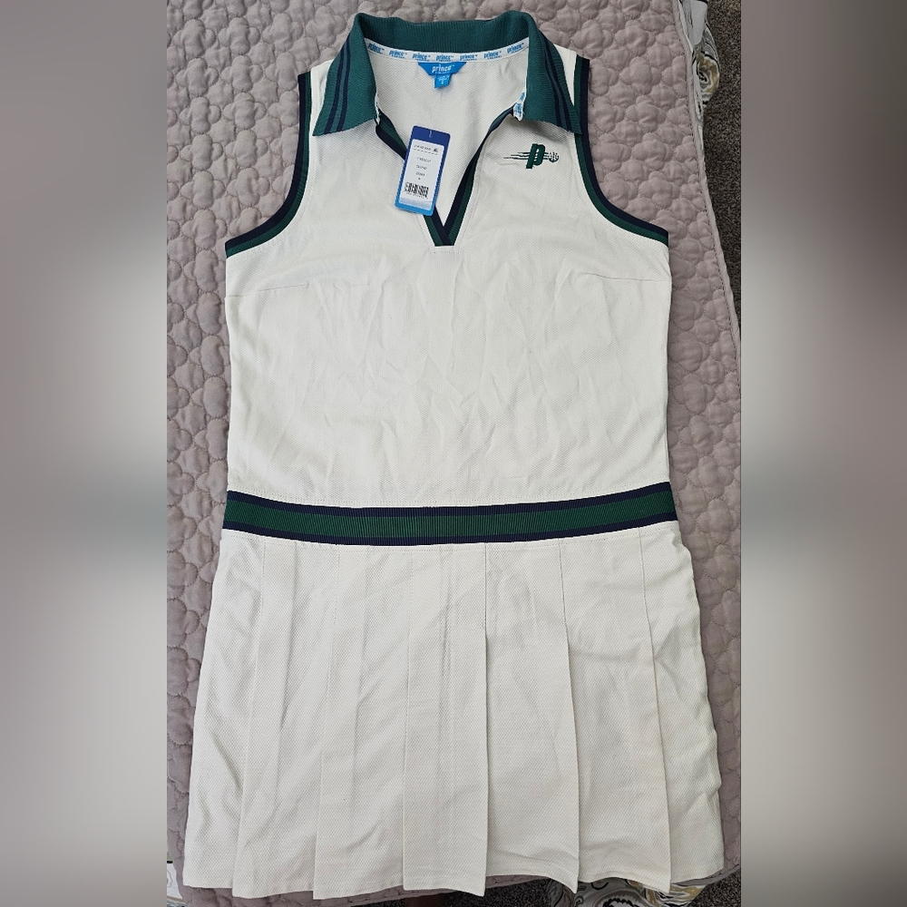 New, Prince Pickleball Women's Collared Pleated Dress. Pickleball.